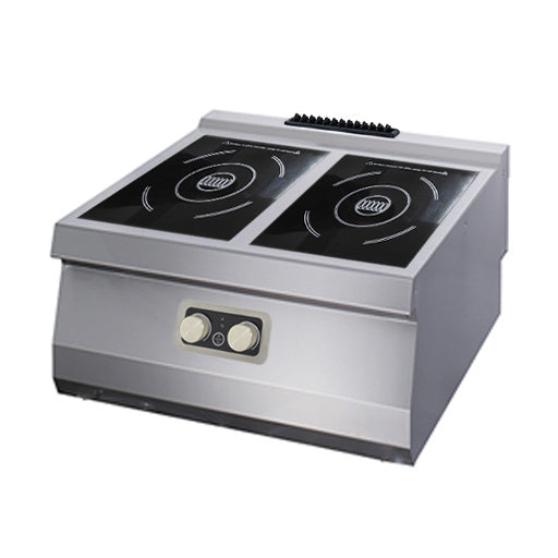 Cuisinière à induction Maxima, ligne de cuisson 700, 2 brûleurs électriques, unité double, profondeur 70 cm, robuste et moderne