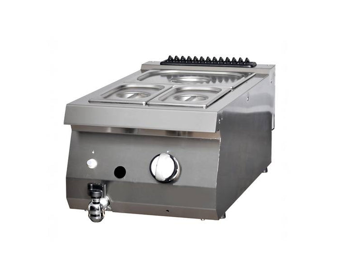 Bain-marie professionnel Maxima ligne de cuisson 700, unité simple, profondeur 70 cm, compatible gaz, pour cuisine industrielle