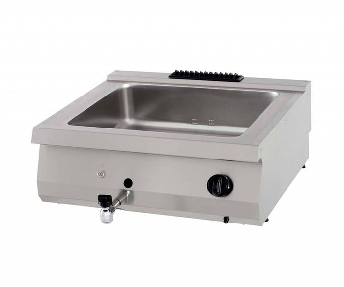Heavy Duty bain marie - unité double - profondeur 70 cm - gaz