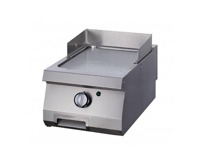 Plaque de gril en chrome lisse pour ligne de cuisson 700 Maxima, unité simple, profondeur 70 cm, adaptée au gaz.