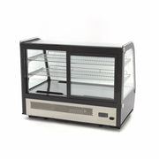Vitrine à gâteaux réfrigérée Maxima, 160 L, 88 cm, portes coulissantes arrière, vitrine pour pâtisserie et desserts