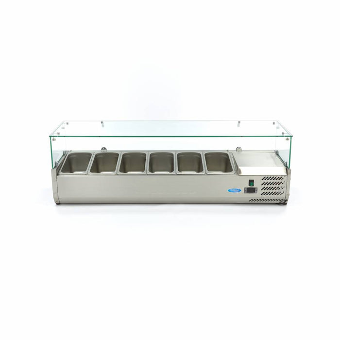 Réfrigérateur de préparation de comptoir - 140 cm - s'adapte à 6 x 1/3 GN