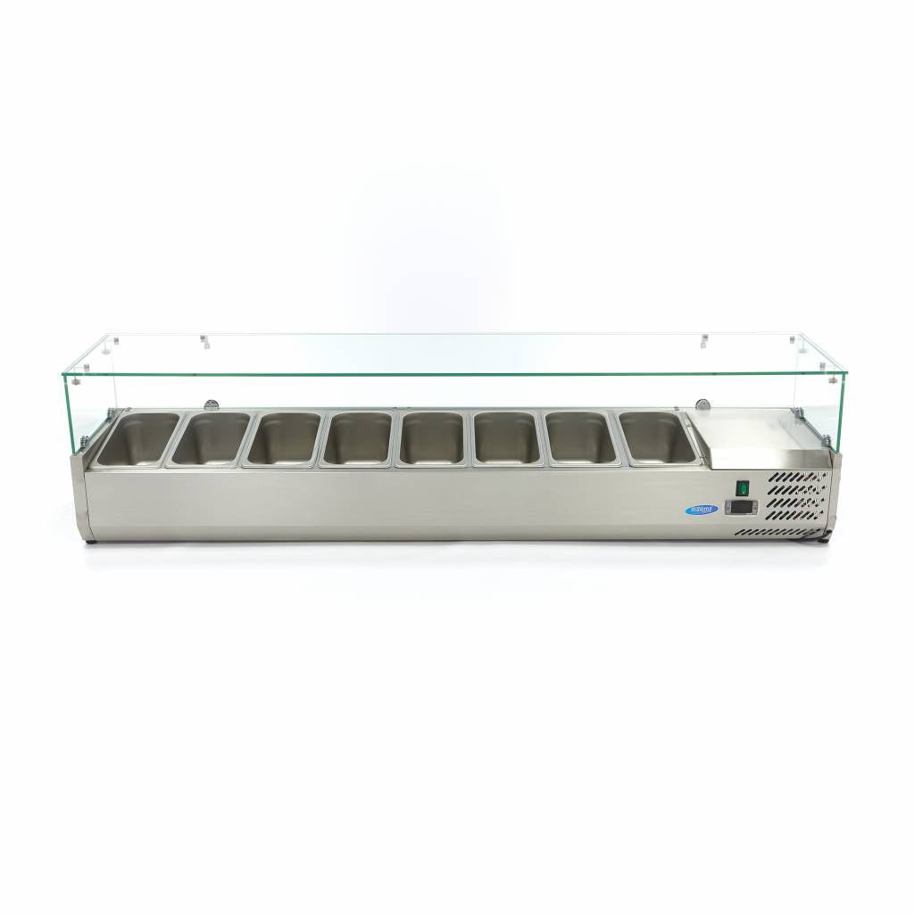 Réfrigérateur de préparation de comptoir - 180 cm - s'adapte à 8 x 1/3 GN