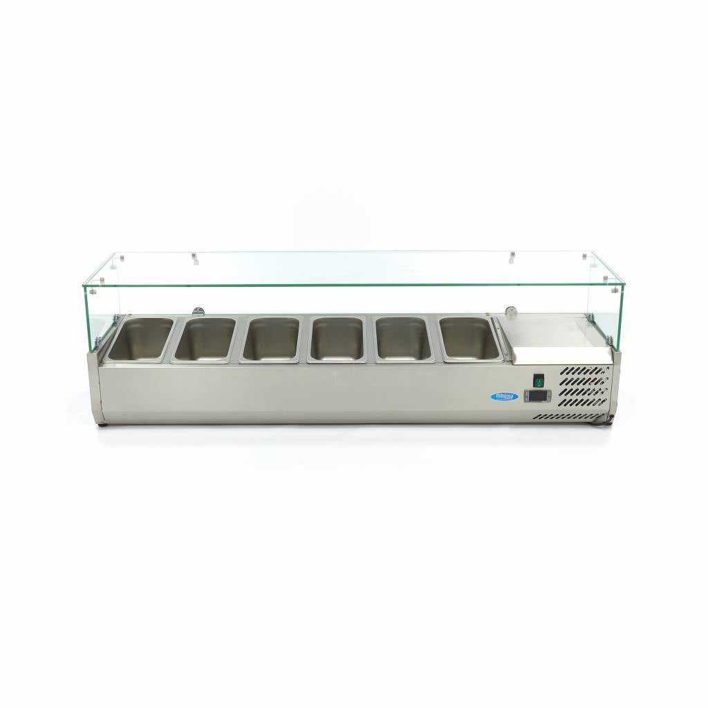 Réfrigérateur de préparation de comptoir - 150 cm - s'adapte à 6 x 1/3 GN