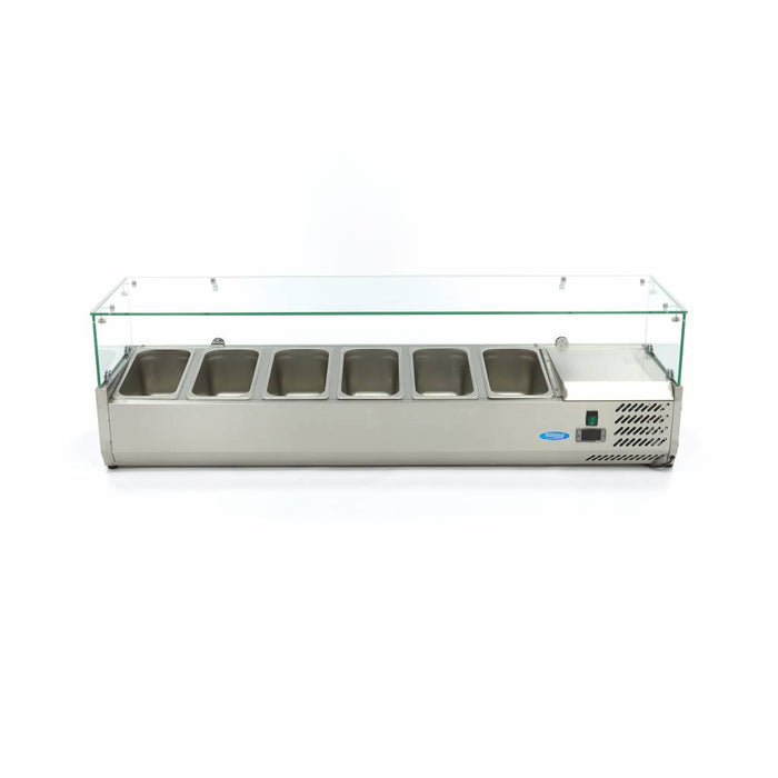 Réfrigérateur de préparation de comptoir - 150 cm - s'adapte à 6 x 1/3 GN