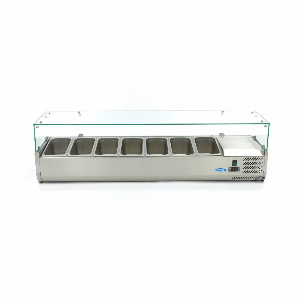 Réfrigérateur de préparation de comptoir - 160 cm - s'adapte à 7 x 1/3 GN