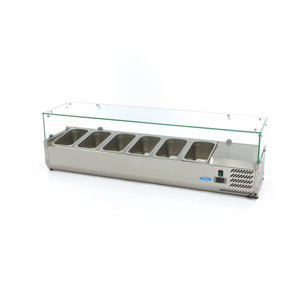 Réfrigérateur de préparation de comptoir - 150 cm - s'adapte à 6 x 1/3 GN