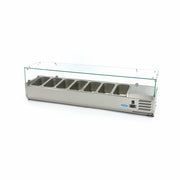 Réfrigérateur de préparation de comptoir - 160 cm - s'adapte à 7 x 1/3 GN