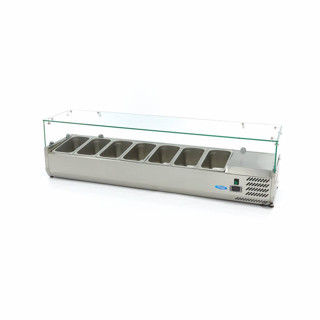 Réfrigérateur de préparation de comptoir - 160 cm - s'adapte à 7 x 1/3 GN