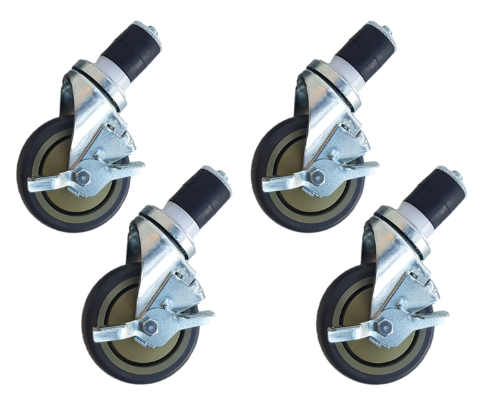 Roues de la table de travail 4 pcs - avec freins - 5 inch / 12.7 cm
