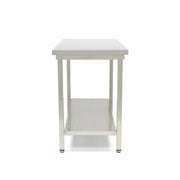 Table en acier inoxydable Maxima, table de travail réglable 100 x 70 cm avec surface solide et hauteur ajustable.