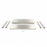 Table en acier inoxydable Maxima, table de travail réglable de 200 x 70 cm, surface durable et facile à ajuster.