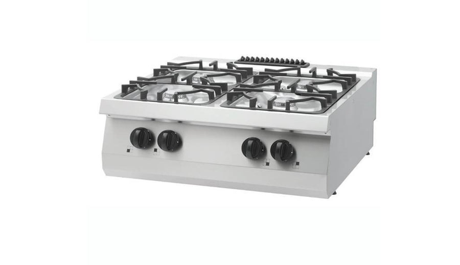 Heavy Duty cuisinière - 4 brûleurs - unité double - profondeur 70 cm - 27 kW - gaz