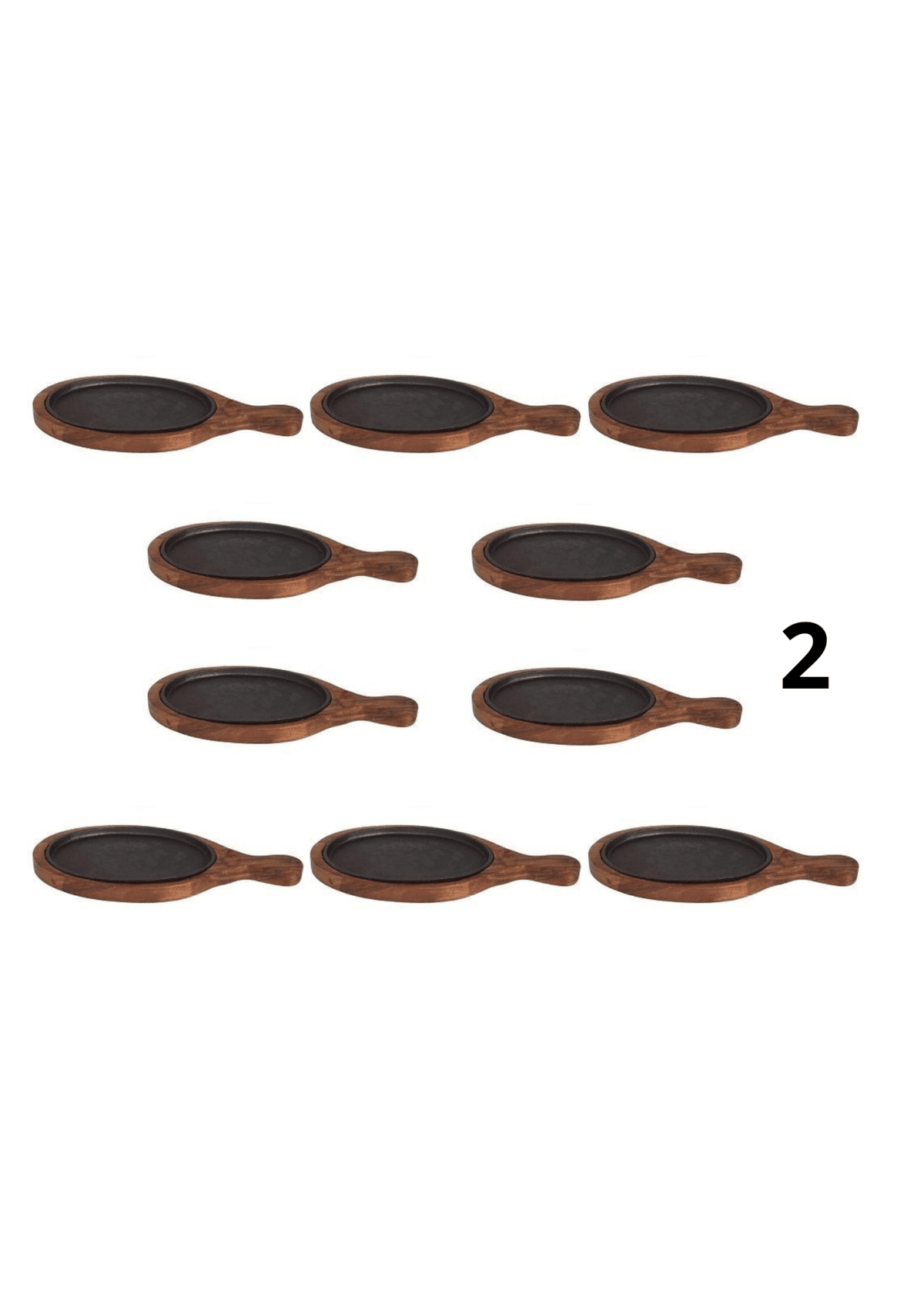 Pack de 10 plaques Sizzler en vaisselle indienne PURI, plates en acier inoxydable avec motifs traditionnels.