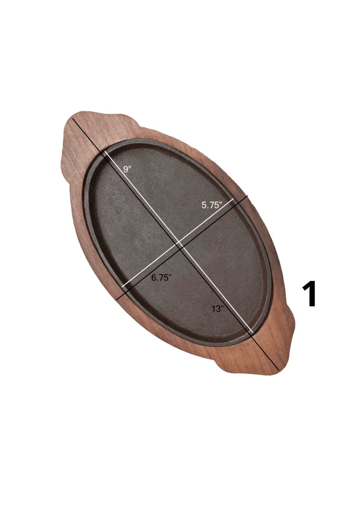 Ensemble de 10 plaques Sizzler PURI, vaisselle indienne rustique pour servir des plats traditionnels.