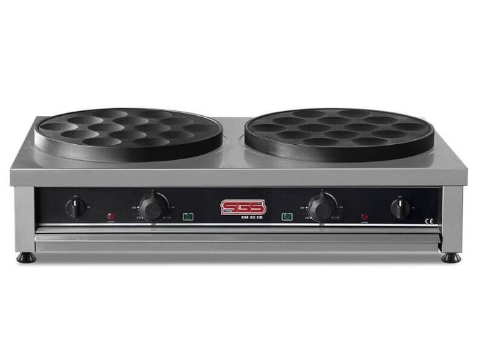 Appareil à pancakes professionnel – 2 empreintes 14 x 8 cm – 3+3 kW - SGS-PC.40DE