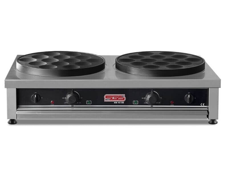 Appareil à pancakes professionnel – 2 empreintes 14 x 8 cm – 3+3 kW - SGS-PC.40DE