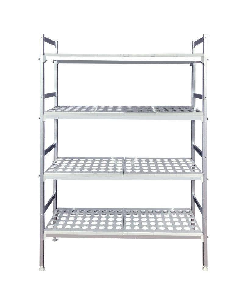Rayonnage chambre froide en inox neutre, dimensions L 1120 mm, P 360 mm, H 1800 mm, par Cuistance