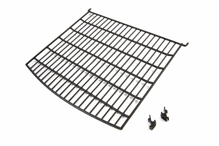 Présentoir réfrigéré Maxima Showcase 235L en noir avec étagère et 2 clips, adapté pour la vitrine.