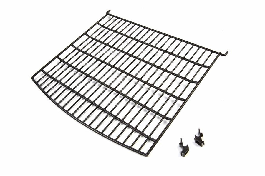Présentoir réfrigéré Maxima Showcase 235L en noir avec étagère et 2 clips, adapté pour la vitrine.