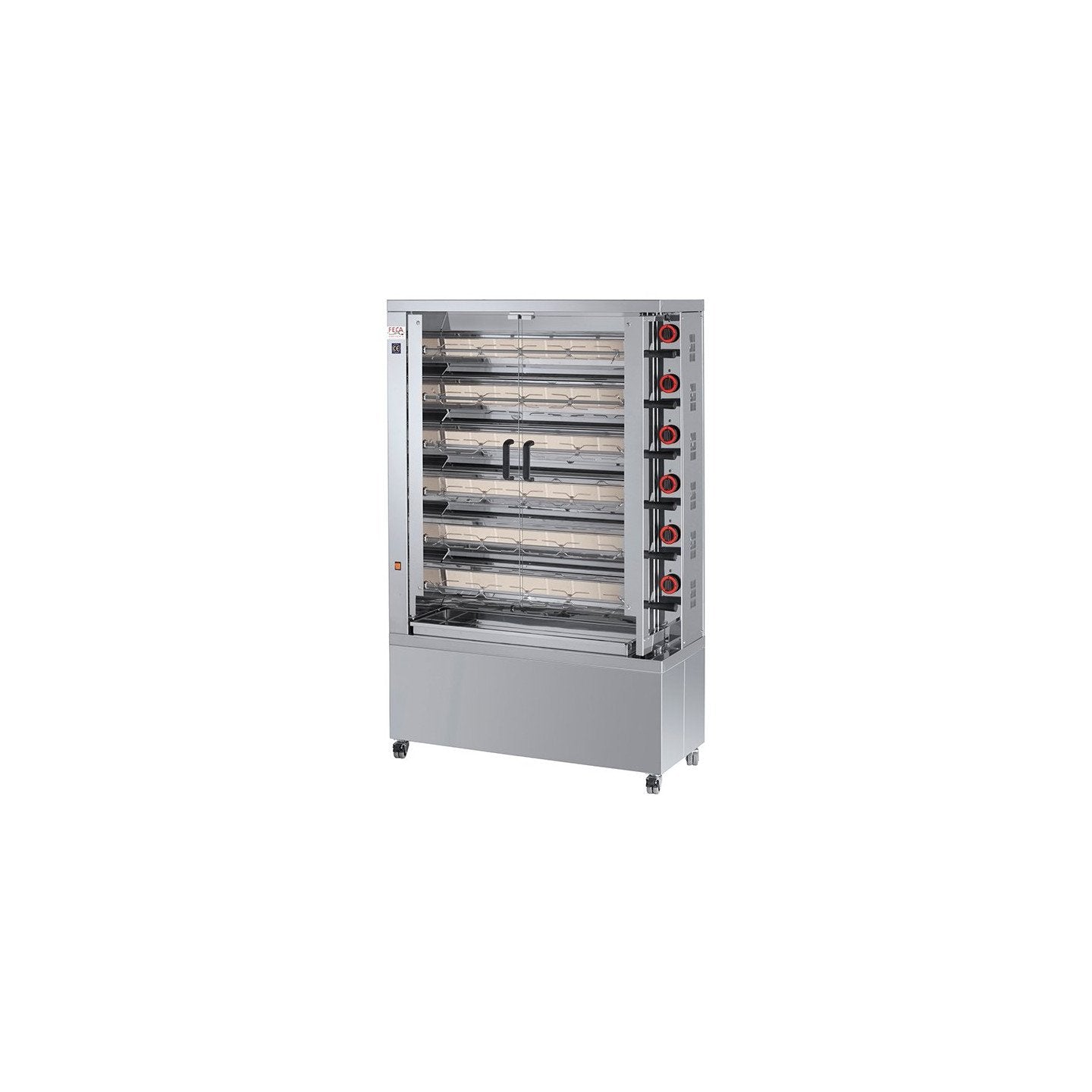 Rôtissoire professionnelle à gaz 6-30 EKO - 6 broches / 30 à 36 poulets - FECA