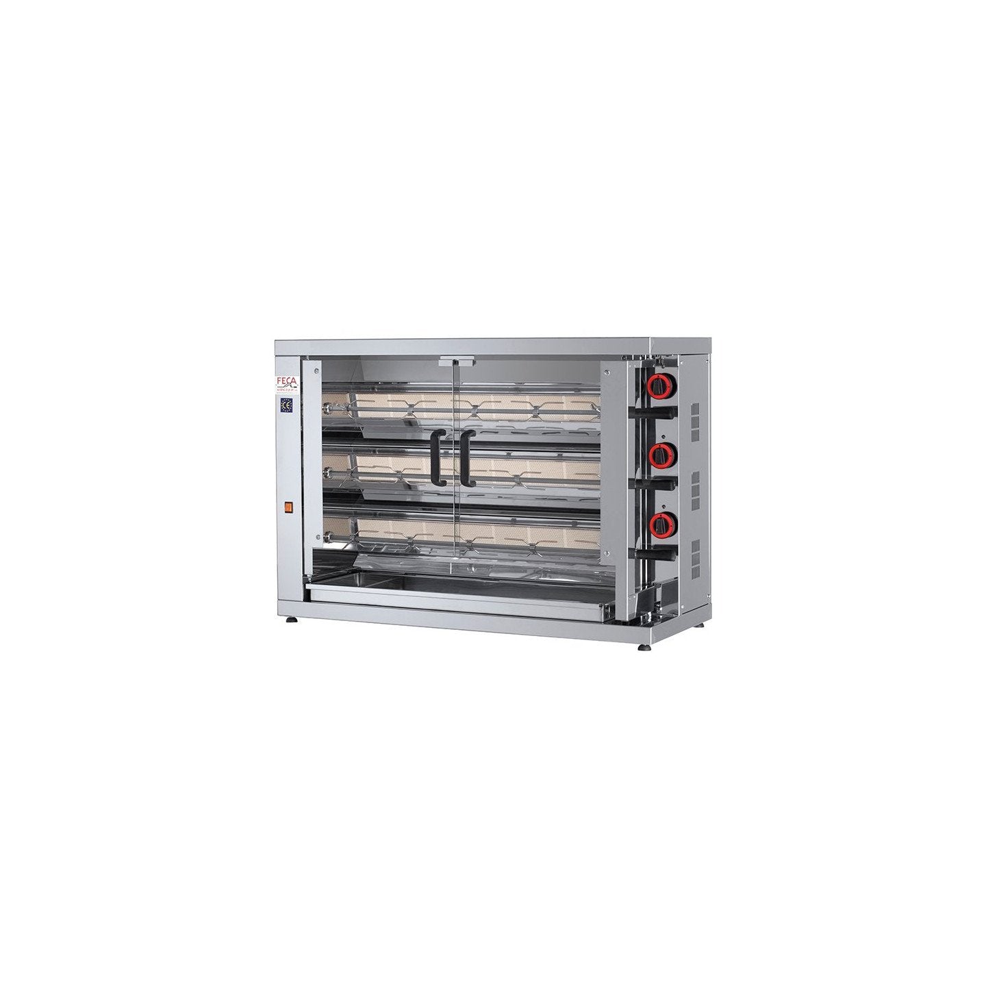 Rôtissoire professionnelle électrique 3-15 EKO-E - 3 broches / 15 à 18 poulets - FECA