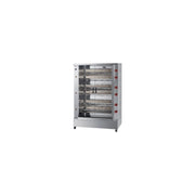 Rôtissoire rotative multifonction à gaz M-3 - 12 broches / 60 à 72 poulets - FECA