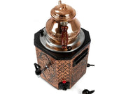 Samovar professionnel en inox SGS Gastro avec théière en cuivre, capacité de 3 L, puissance de 900 W pour chauffage rapide