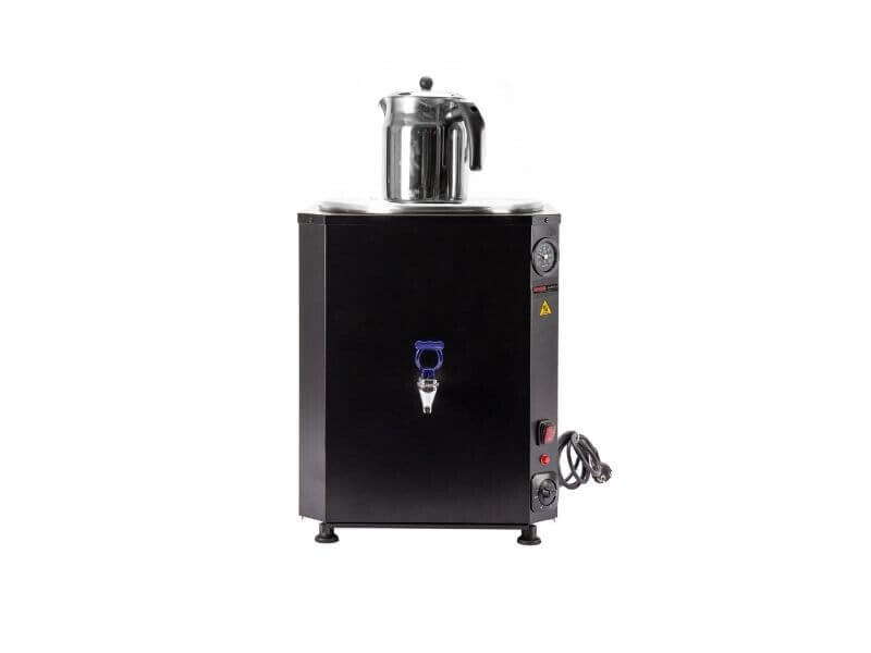Samovar professionnel noir – 10 L – 1 théière – 2 kW