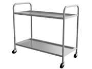 Chariot de service inox – 2 niveaux – charge 80 kg