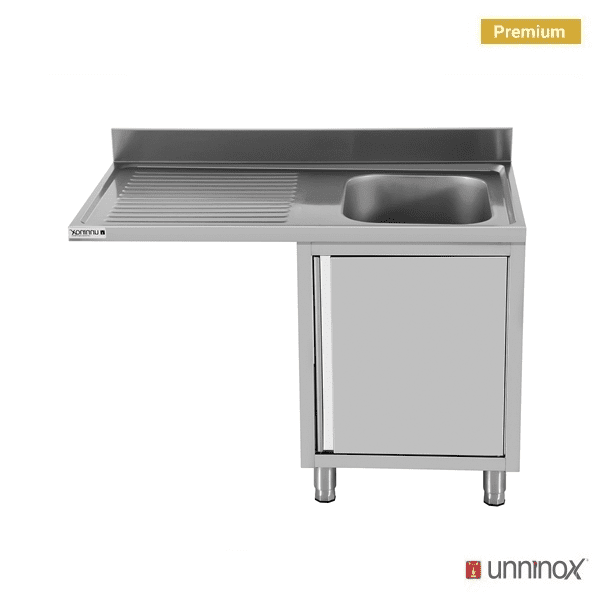 Dishwasher sink unit 140x70xH85 BAC droite - Unninox