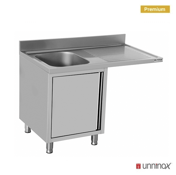 Dishwasher sink unit 140x70xH85 BAC gauche - Unninox - image 2