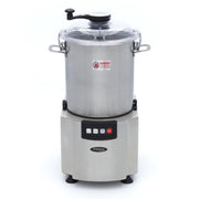 Robot de cuisine Maxima de 18 L avec bol en acier inoxydable, boutons de contrôle et accessoires inclus.
