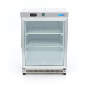 Congélateur - 200 L - acier inoxydable - avec porte en verre