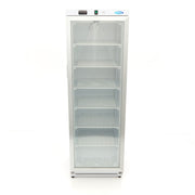 Congélateur - 400 L - blanc - avec porte en verre