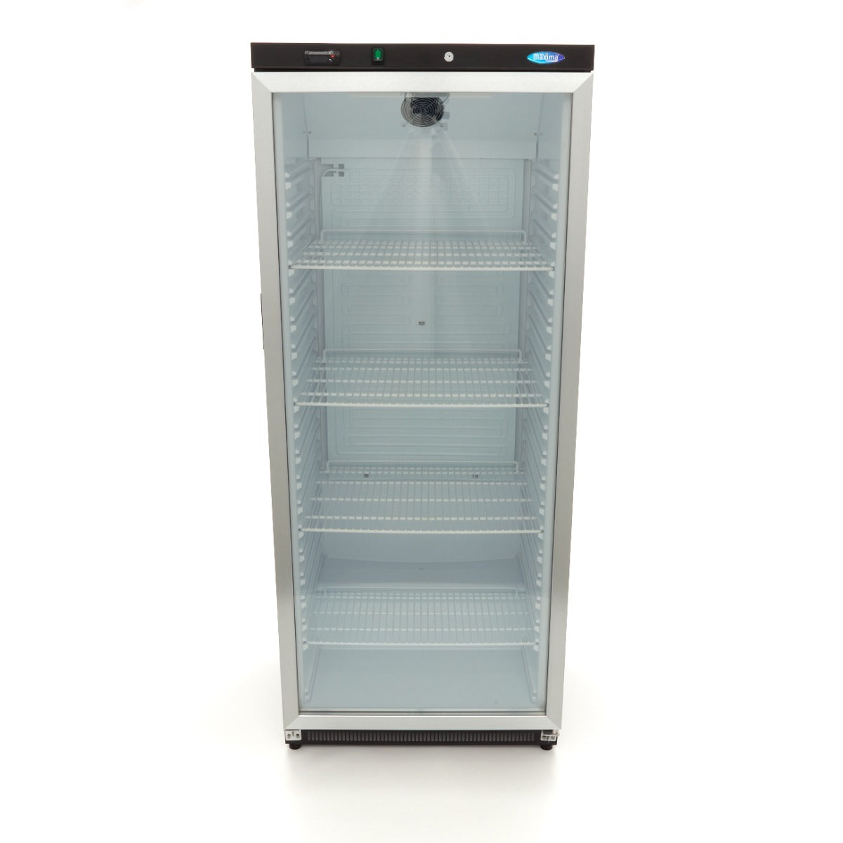 Réfrigérateur - 600 L - noir - avec porte en verre