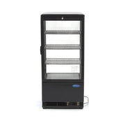 Vitrine réfrigérée Maxima de 78 L, mini vitrine de présentation réfrigérée de 43 cm de large, pour produits frais ou boissons.