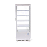 Vitrine réfrigérée Maxima, mini vitrine d'exposition blanche de 98 L et 43 cm de large, pour affichage de produits frais.