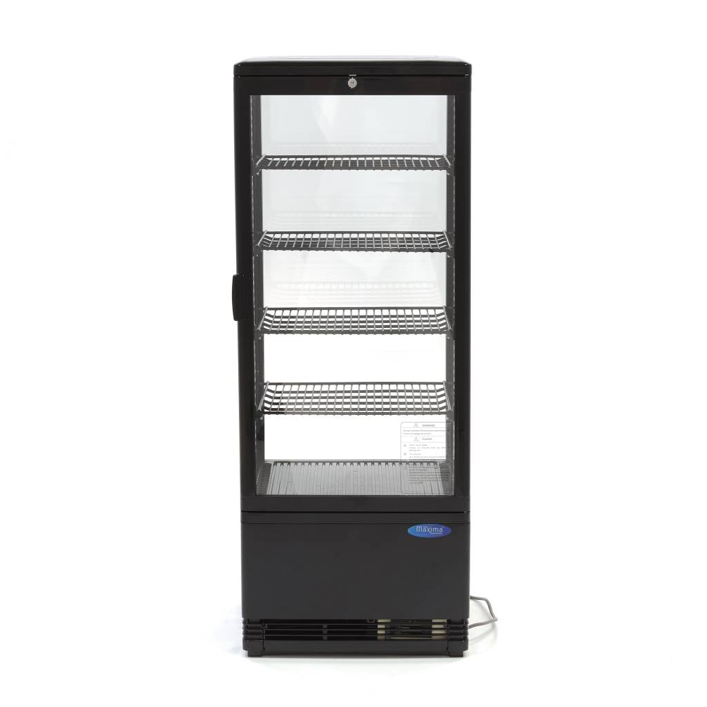 Vitrine réfrigérée Maxima de 98 L, mini vitrine d'exposition avec porte en verre, largeur 43 cm, pour produits frais.