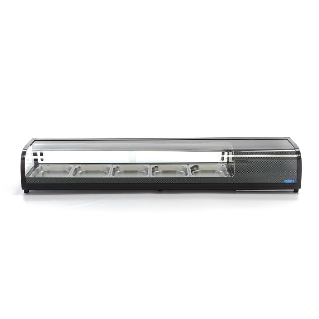 Présentoir de sushis et de tapas -132 L - incl 5 x 1/2 GN -  modèle de table