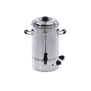 Bouilloire Maxima distributeur d'eau chaude 10 L en acier inoxydable avec poignée pour verser facilement.