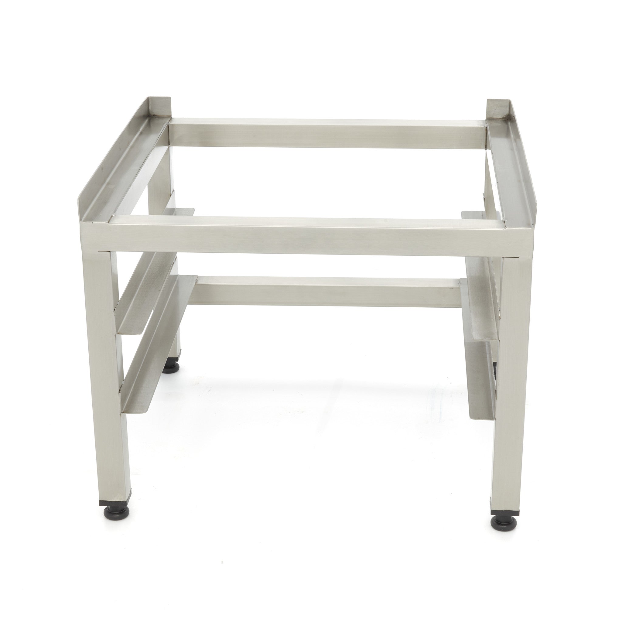 Support pour lave-vaisselle Maxima en acier inoxydable, adaptable à 50x50 cm, avec structure résistante et design pratique.