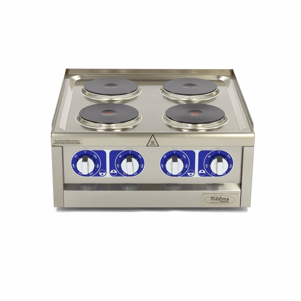 Cuiseur de qualité commerciale - 4 brûleurs - unité double - profondeur 60 cm - 400V