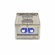 Cuiseur de qualité commerciale - 2 brûleurs - unité simple - profondeur 60 cm - électrique
