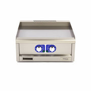 Gril de qualité commerciale - lisse - unité double - profondeur 60 cm - électrique - 400V