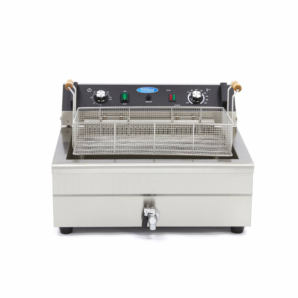 Friteuse - 20 L - 1 panier - avec robinet de vidange