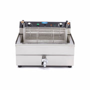 Friteuse - 30 L - 1 panier - avec robinet de vidange