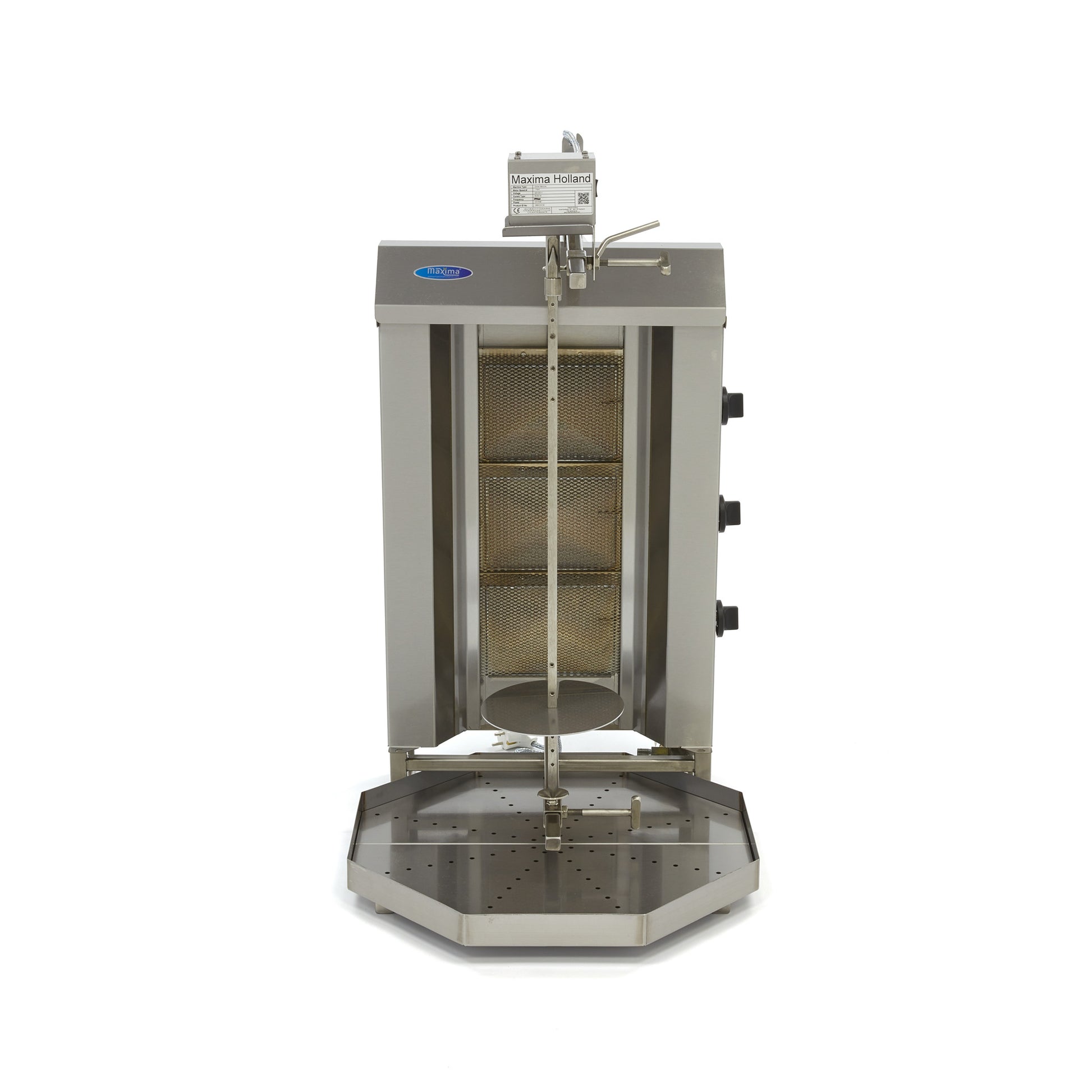 Kebab grill - 3 brûleurs - 30 kg de viande - gaz