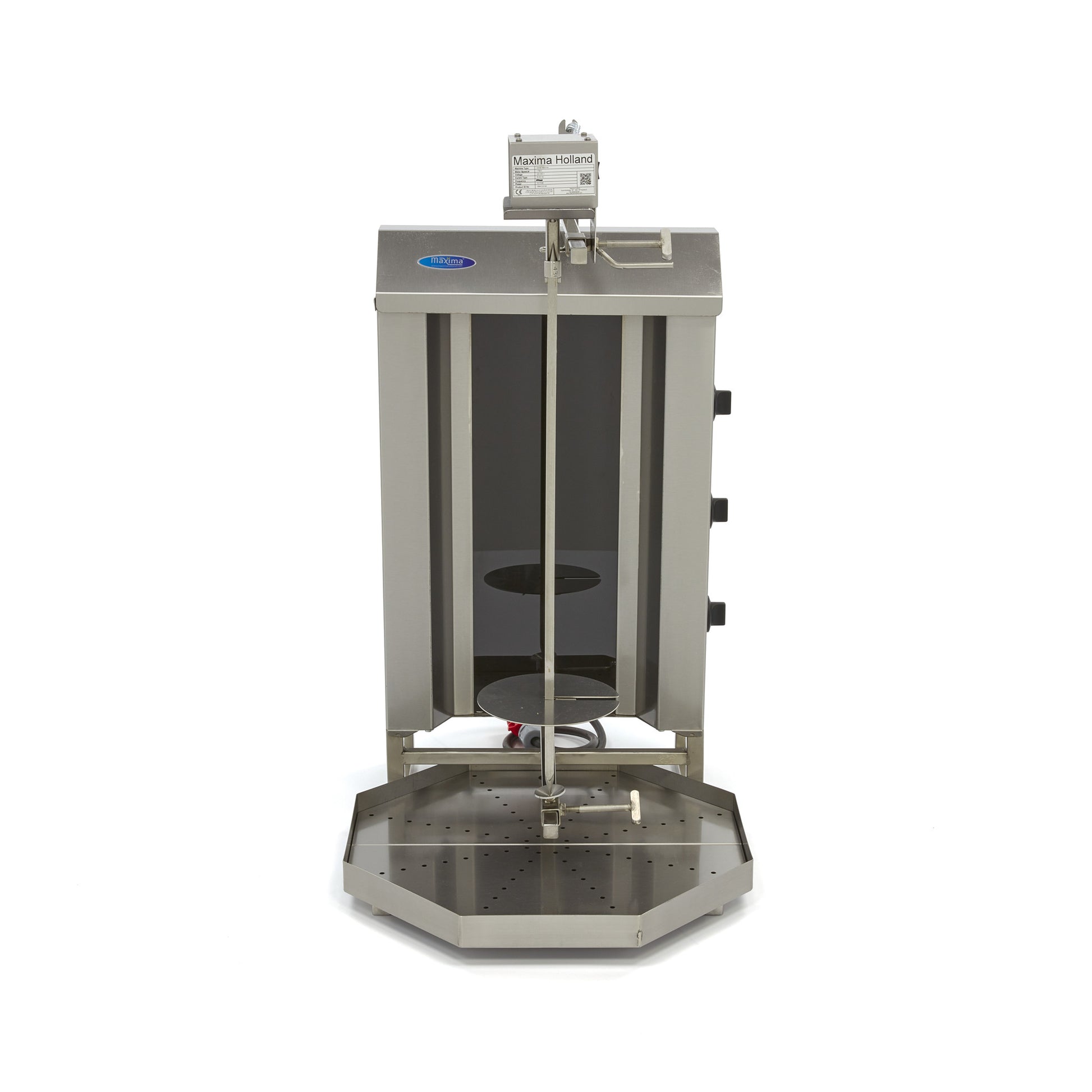 Kebab grill - 3 brûleurs - 30 kg de viande - électrique