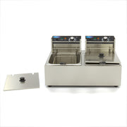 Friteuse - 2 x 6 L - 2 paniers - jusqu'à 2,4 kg de frites
